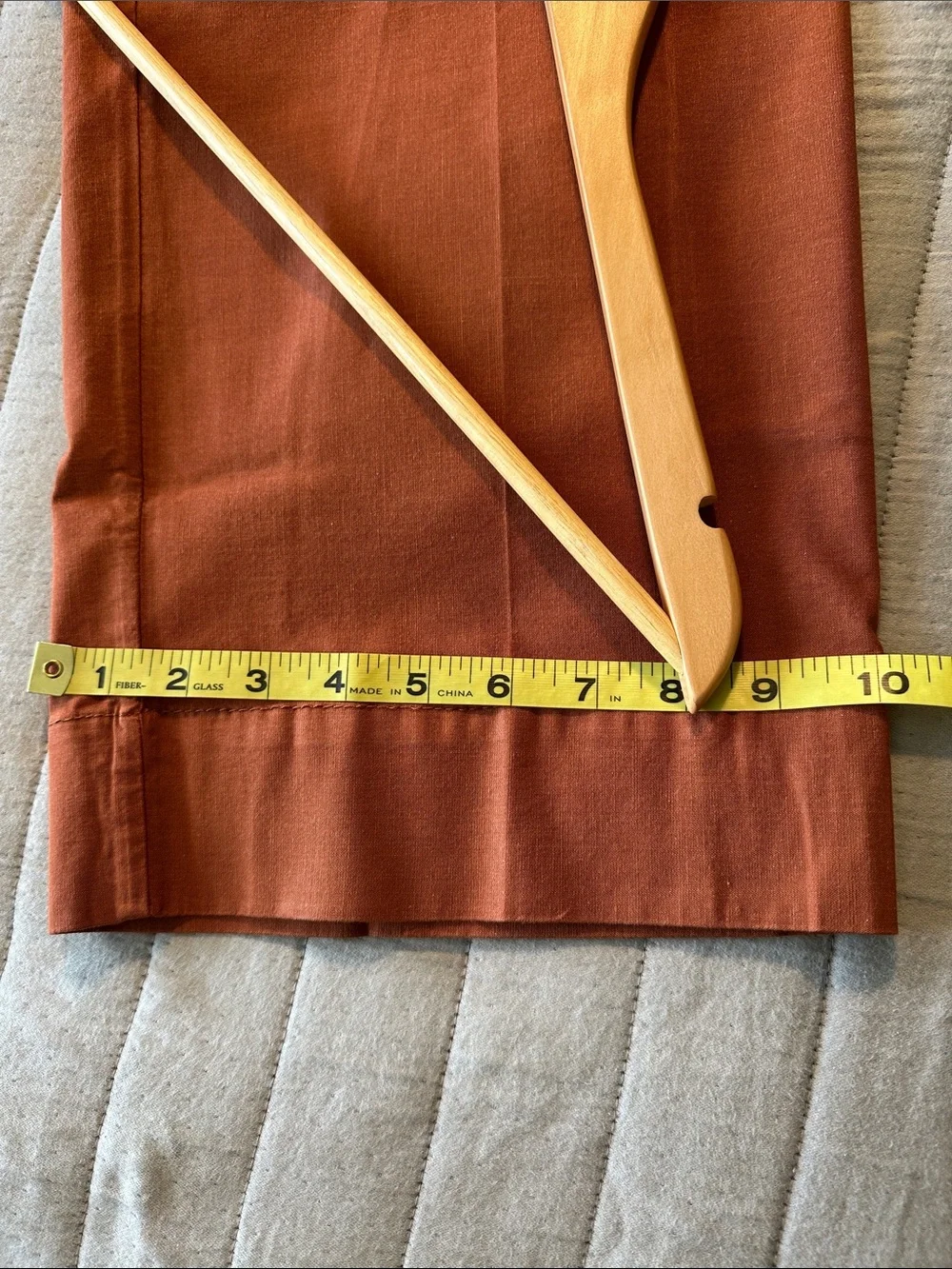 NEW Hilary Radley Rust Brown High-Rise Wide Leg Crop Pants - Picture 5 of 8